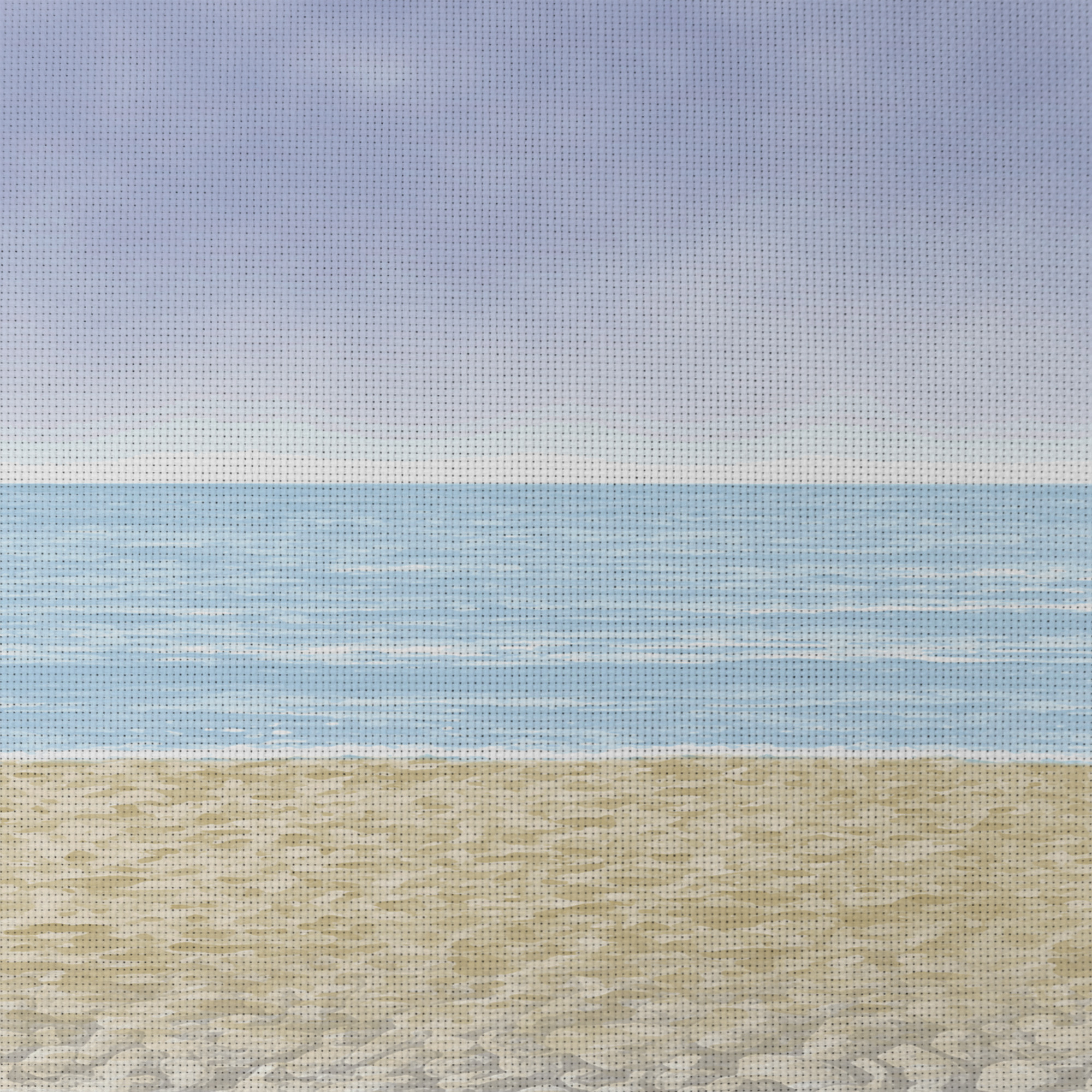 Beach Scene Patterned Cross Stitch Fabric